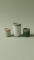 Matcha Stoneware Canister With Soft Lid